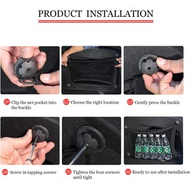 BetterJonny 2pcs Car Mesh Cargo Net, 25X45cm Cargo Nylon Net Double Layer Elastic Campervan Storage Net for Car Caravan Motorhome Boat