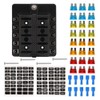 SELEAD 10-WAY Blade ATO/ATC/ATS Fuse Box Standard Circuit Fuse Holder