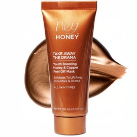Hey Honey Skincare Copper Peel Off Face Mask with Honey, Propolis & Aloe | Hydrating & Exfoliating Facial Mask for Glowing Skin, Pore Cleansing & Anti-Aging Facial for Dull, Tired Skin 2.2 oz.