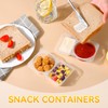Snack Container, 15 Pcs Double compartment snack containers, Double Compartment