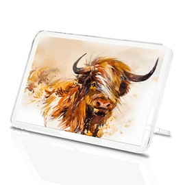 Classic Rectangle Magnet with Stand - Highland Cow Cattle Art - Fridge Locker Office Whiteboard Toolbox #51156
