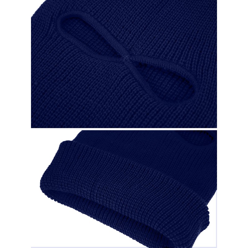 Geyoga Children's Knitted Balaclava with 2 Holes, Winter Knitted Ski