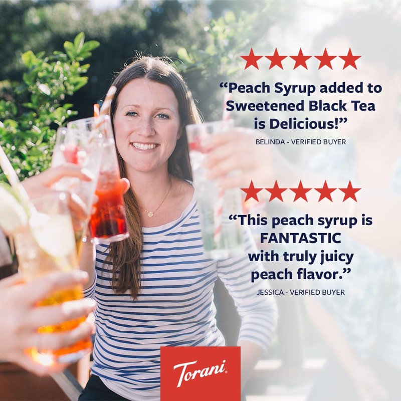 Torani Syrup, Peach, 25.4 Ounces (Pack of 4)