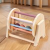 Wooden Rattle Rolling Drum Logic Thinking Hand Eye Coordination Safe