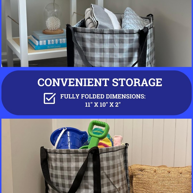 DURASACK Heavy Duty Storage Tote Bag 22-Gallon Rugged Woven Polypropylene