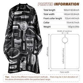 12PCS Hair Cutting Comb Set - Barber Combs for Men & Stylists - Barber Cape with Adjustable Neck Size & Neck Duster Brush