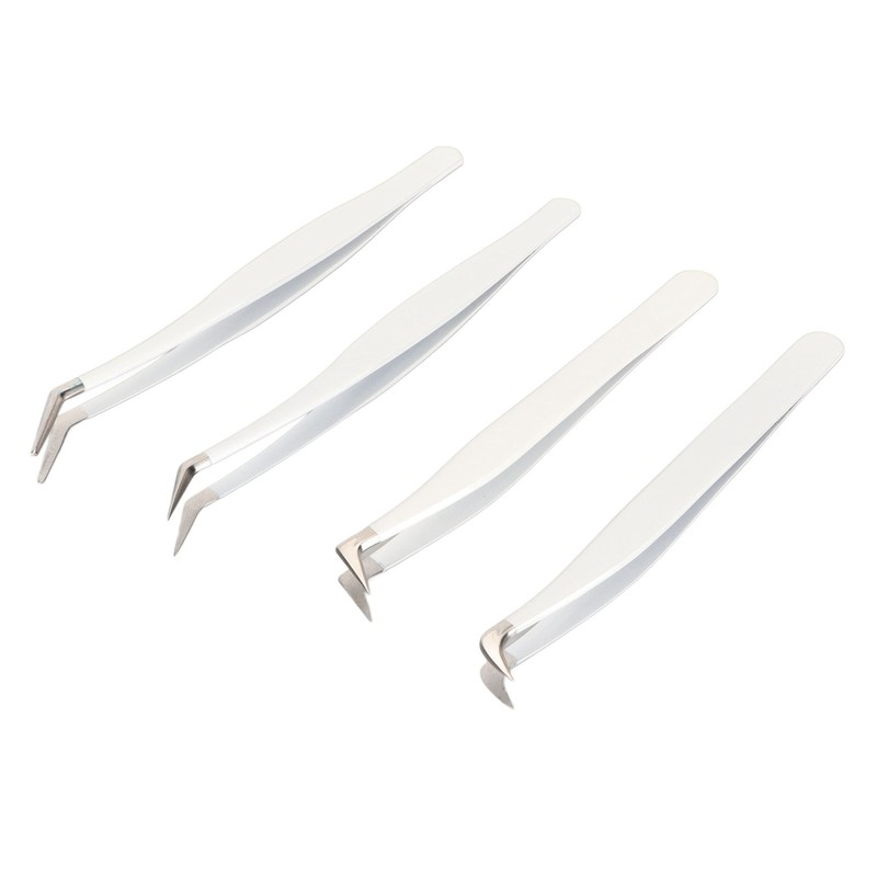Eyelash Extension Tweezers Kit Stainless Steel High Accuracy Lash Tweezers