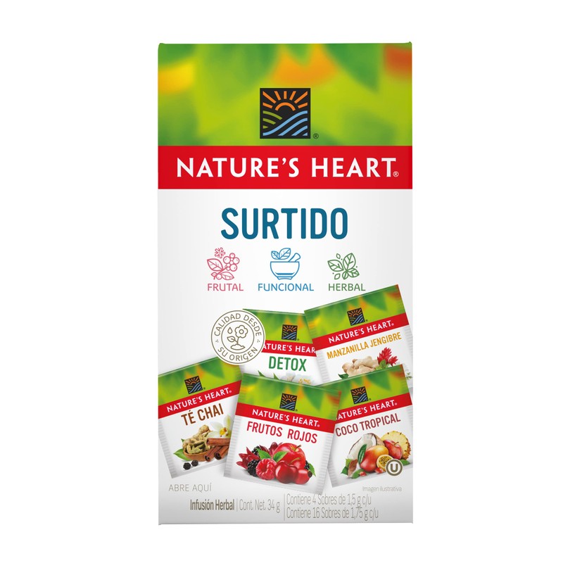 Nature's Heart Infusión Herbal 5 Sabores para Disfrutar - 20