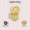 CLEENTABLE Elegant Green Epoxy Resin Napkin Rings with Hand-Painted Gold