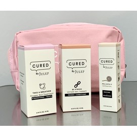 Julep Cured By Julep 3 Pc Nail Treatment Kit Sheer Rose, Clear, Cuticle Oil + Bag (#m5