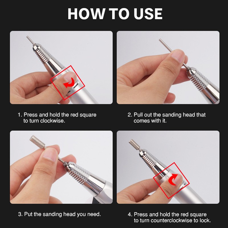 35000RPM Portable Nail Drill Machine Electric Nail Grinding Polisher Manicure