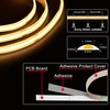 Pandery led Strip Lights Waterproof,DC24V Strip Lights IP65,3000K Warm White,320LEDs/M,8MM