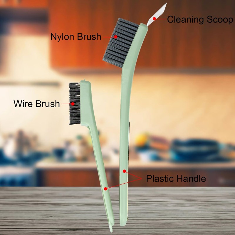 Multifunctional Cleaning Brush with Nylon & Wire Brush and Cleaning