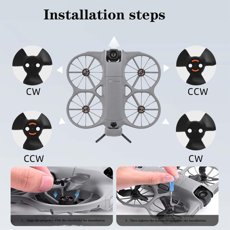 8PCS Propellers for DJI Neo 2, Quick Release Low Noise