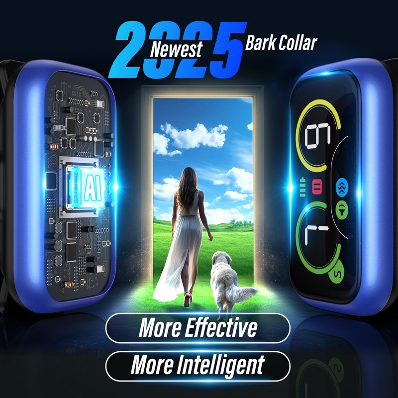 Dog Bark Collar, Smart Barking Collar with 4 Modes, 7