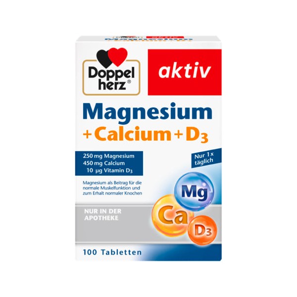 Doppelherz Magnesium + Calcium + D3 Tablets 100 tab