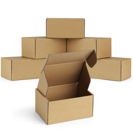 Famagic 12Pack 6x4x3 Inch Packing Boxes - Brown Small Shipping Boxes, Corrugated Cardboard Boxes for Small Business, Small Mailer Boxes for Packaging, Bulk