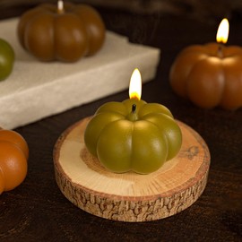 2 Pack Pumpkin Cylinder Animal Candle & Resin Mold - Resin Casting Silicone Molds for Home Decor & Candle Making Wave Spiral Mold