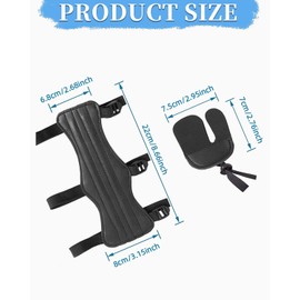 KGDUYC 2 x archery arm protection, archery accessories, forearm protection, archery, forearm protection with finger tab, archery accessories for movement, running, jogging, gymnastics, black