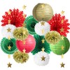 Christmas Ceiling Decorations Red Green and Gold Christmas Party Decorations
