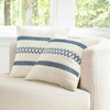 MIULEE Pack of 2 Boho Pillow Covers Blue 12x20 Inch