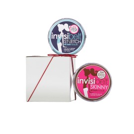 Invisibelt Women's Belt Christmas Stocking Stuffer – No Show Women’s Belt, Skinny and Stretch Adjustable Flat Belt, No Buckle – Standard Size, Stretch Black & Clear