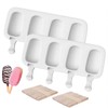 Moldes para Paletas de Hielo, 8 Cavidades de Silicona +