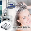 2 Pcs Shower Head Extension Arm Stainless Steel Shower Head
