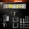 Par 7''faros Led Auxiliares 188w Triple-fila 8000k 34led