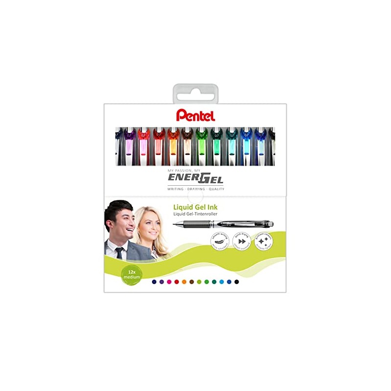Pentel BL77-12 EnerGel Retractable Gel Ink Rollerball Pen - 0.7mm