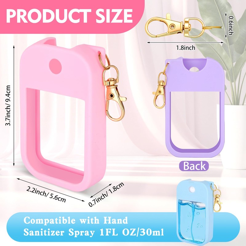 10 Pcs Silicone Case Compatible with Touchland Hand Sanitizer Spray,