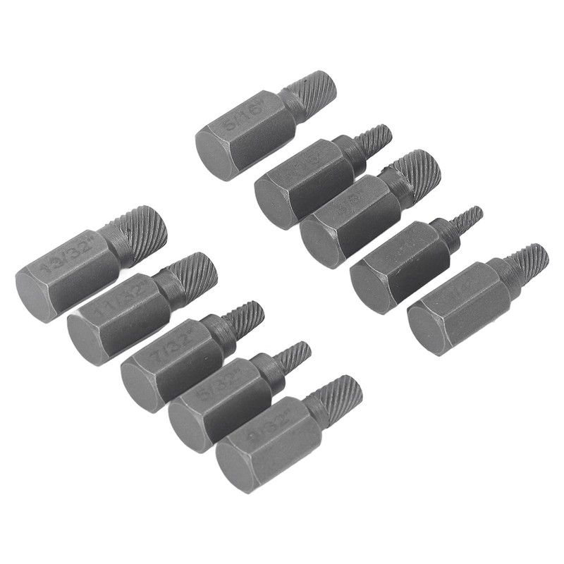10Pcs Damaged Screw Extractor Hex Bolt Stud Remover Removal Tool