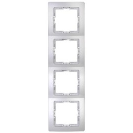 Kopp Kopp Paris 4-fach Abdeckrahmen, fr senkrechte und waagrechte Installation, IP20, silber, 308720064