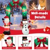 COSTWAY 8FT Tall Christmas Inflatable Santa Claus and Snowman Archway,