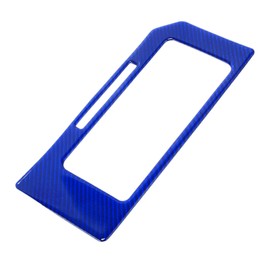 TUCKBOLD ABS Schaltknaufknopfabdeckung für Ford F150 2015-2020 Konsole Getriebepanel Steuerung Aufkleber Dekor Innenraum Zubehör Carbonfaser Dunkelblau