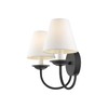 Livex Lighting 5272-04 Mendham 2-Light Wall Sconce, Black , White