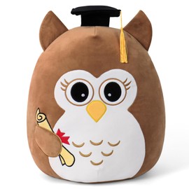 OurHonor Brown Owl Graduation Plush Stuffed Animals, Graduation Gifts, Cute Owl Plush with Graduation Cap for Kindergarten, Elementary, High School Class of 2025