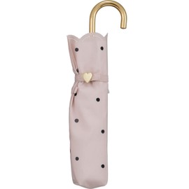 Wpc. 6375-011-002 Milky Dot Mini Pink Folding Umbrella, 19.7 inches (50 cm), Women's, For Both Sunny and Rainy Weather, Adult Cute, Polka Dots, Nude Colors, Heart Metal Fittings, For Commuting to Work