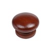 10Pack Round Wood Drawer Knobs Red Brown Finished Mushroom Shaped