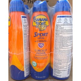 Banana Boat Spray Sport Ultra Broad Spectrum Sunscreen SPF 15 Lot Of 6  check BB