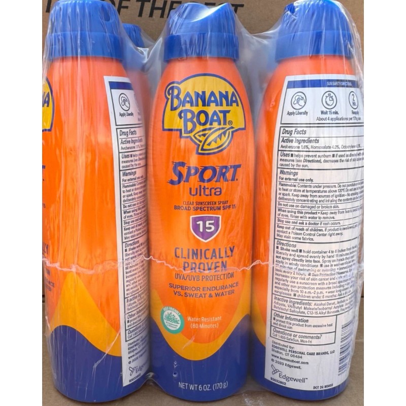 Banana Boat Spray Sport Ultra Broad Spectrum Sunscreen SPF 15