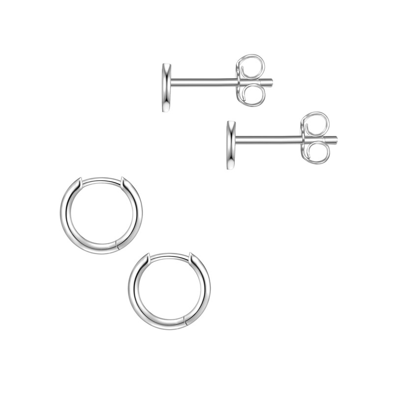 Glanzstücke München Women's Creole Earrings 925 Sterling Silver Set of
