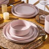 AmorArc Ceramic Dinnerware Set for 4 | Speckled Stoneware Plates