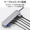 Elecom DST-C20SV USB Type-C Hub Docking Station 7-in-1 Aluminum Body