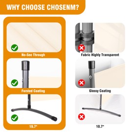 CHOSENM 6 Panel Folding Privacy Screens, 6 FT Tall Wall Divider with Metal Frame, Freestanding Room Divider for Office Bedroom Study (6 Panel, Beige)