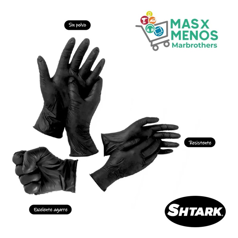 Guantes De Nitrilo Vinil Libre De Latex Sin Polvo Azul