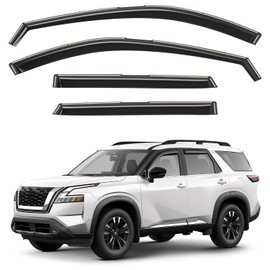 Window Deflectors Smoke Tinted in-Channel Side Window Vent Visor Deflectors Rain Guards Compatible with Nissan Pathfinder 2022-2025 - 4pcs. GW0848
