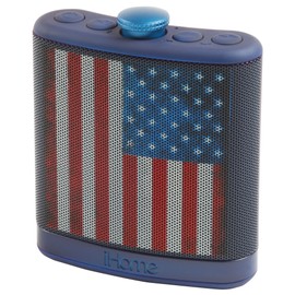 Sound Design iHome Rechargeable Flask Shaped Bluetooth Stereo Speaker - American Flag (iBT12AMFLX)