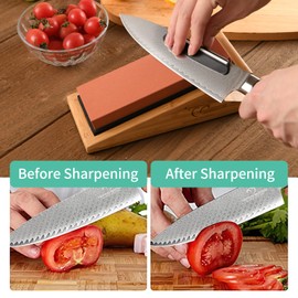 NB-MDS007-new NANFANG BROTHERS Sharpening Stone, Professional Whetstone knife Sharpening kit, Grit 1000 3000/6000 Whetstone with Non-slip Bamboo Base, Flatting Stone, Angle Guide