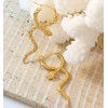 Snake Statement Drop Earrings Elegant Gold Twisted Hoop Earrings